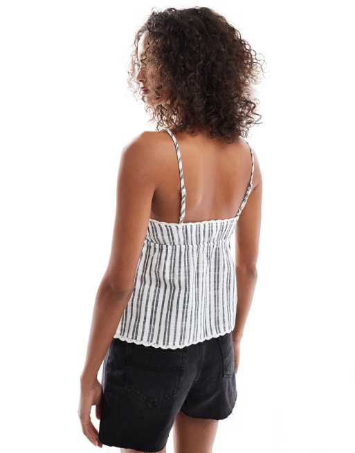 Top a rayas de tirantes de encaje de Cotton On, 3 de 4