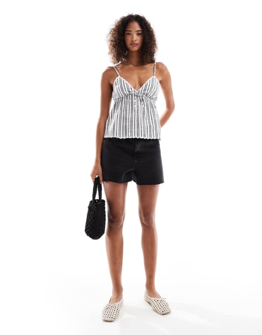 Top a rayas de tirantes de encaje de Cotton On, 4 de 4