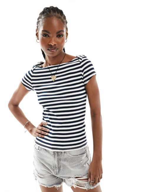 Top rayas azul y blanco hotsell