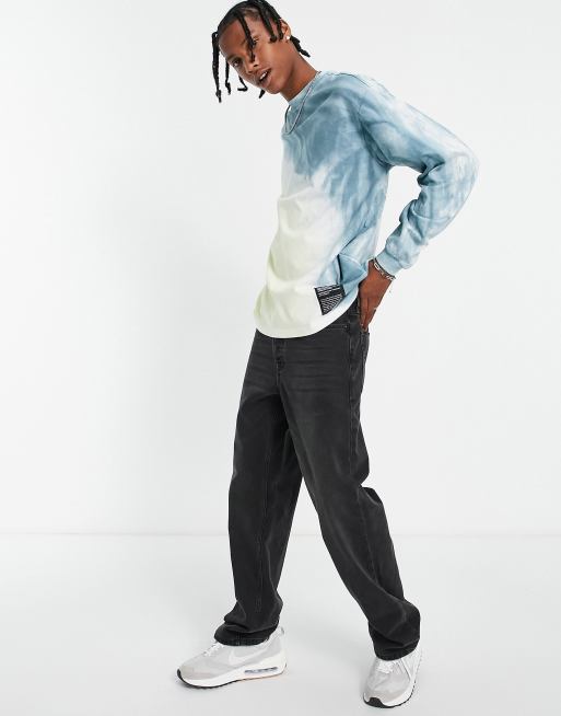 Top azul de manga larga con efecto tie dye Reno de Dr Denim ASOS