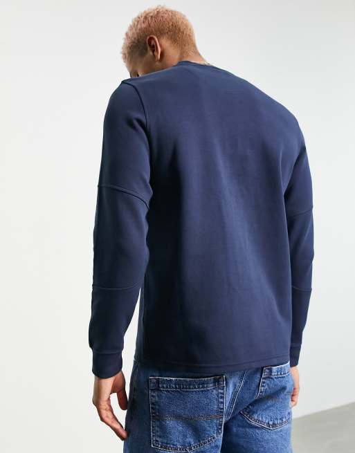 Top azul marino de manga larga Decal de Barbour International, 2 de 4