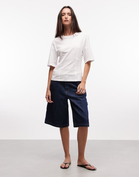 Top blanco con cintura entallada de Monki - view 1