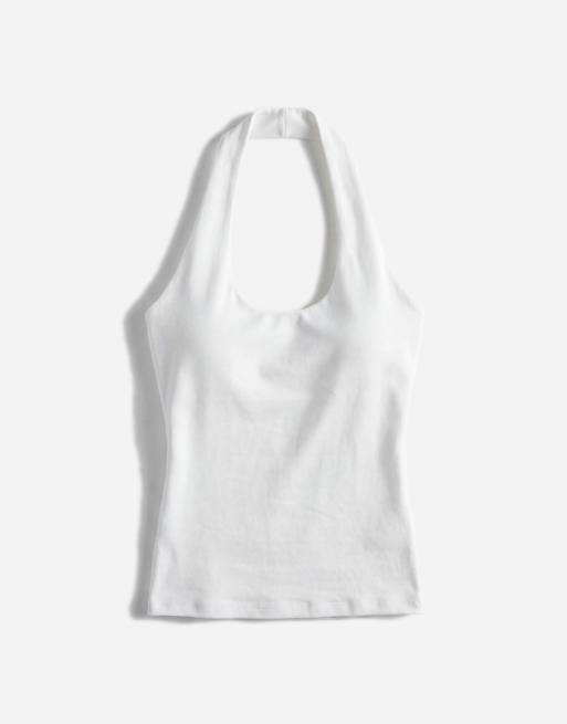 Top blanco con cuello halter de tirantes de New Look, 5 de 10