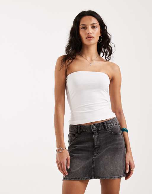 Top blanco con escote palabra de honor de JJXX, 3 de 4