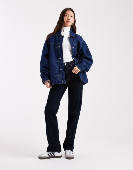 Top blanco de manga larga con cuello vuelto de punto liso de ASOS DESIGN, 2 de 4