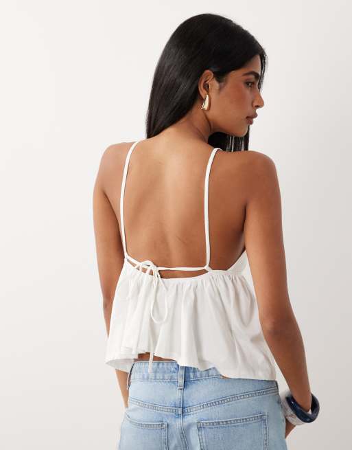 Top blanco de tirantes con tachuelas de Gina Tricot, 4 de 4