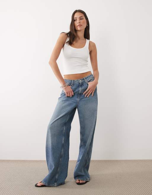 Top blanco hueso sin mangas con cuello ancho de canalé de Brave Soul, 2 de 4