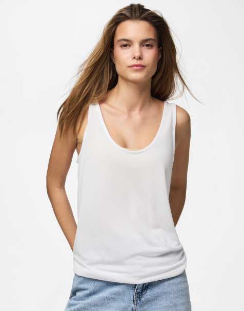 Top blanco luminoso de tirantes de Pieces - view 1