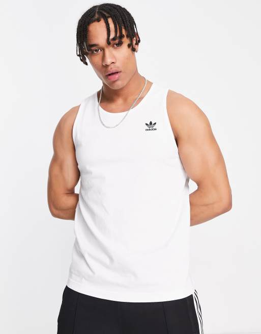 Top blanco sin mangas de adidas Originals Essentials