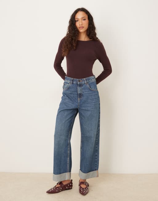 Top color ciruela con lazada trasera de punto fino de ASOS DESIGN, 4 de 4