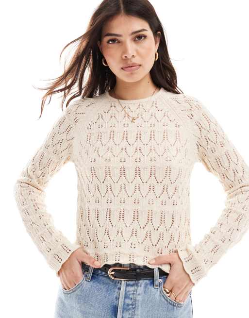 Top color crema de croché de Vero Moda, 4 de 4