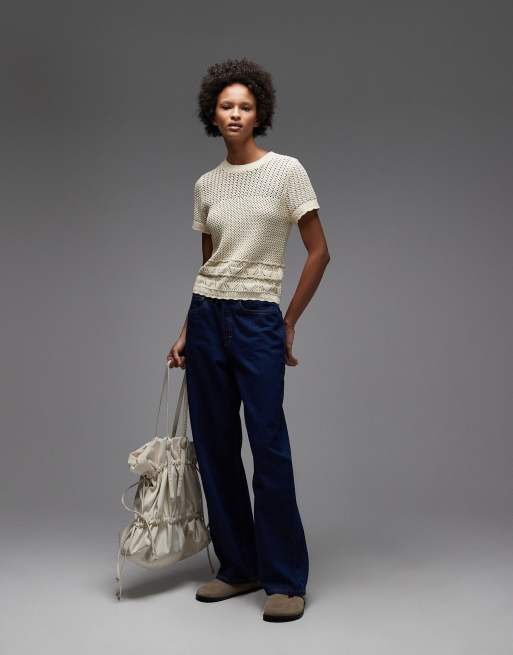 Top color crudo de punto de croché de Levi's, 2 de 4