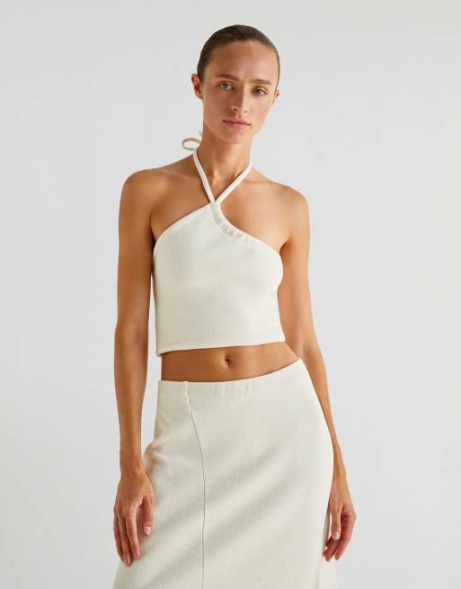 Top color crudo de punto interlock de Scalpers