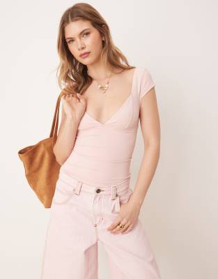 Top corsetero rosa ballet de tirantes Duo de Free People - view 1