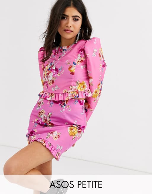Conjunto en rosa floral de ASOS DESIGN Petite, 2 de 3