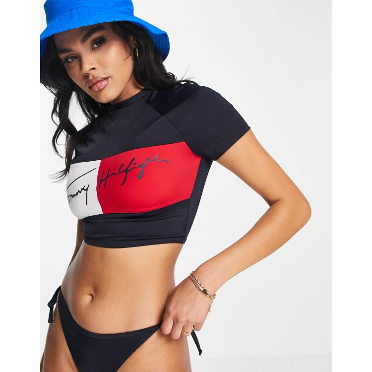 Top corto multicolor Rashguard de Tommy Hilfiger ASOS
