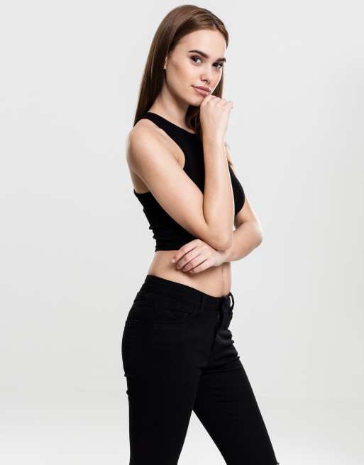 Top corto negro de canalé de Urban Classics, 4 de 4