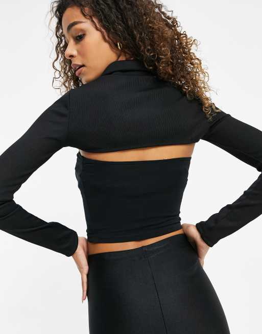 Top negro tipo bolero de | ASOS