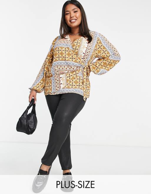 Top cruzado con estampado de mosaico de Vila Curve (parte de un conjunto)