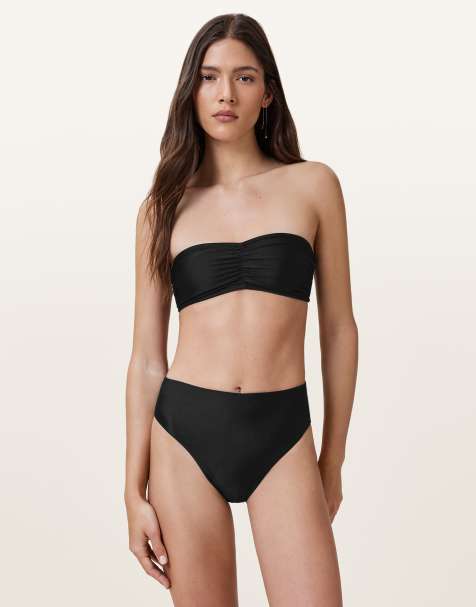 Top de bikini negro brillante Court de AllSaints - view 1