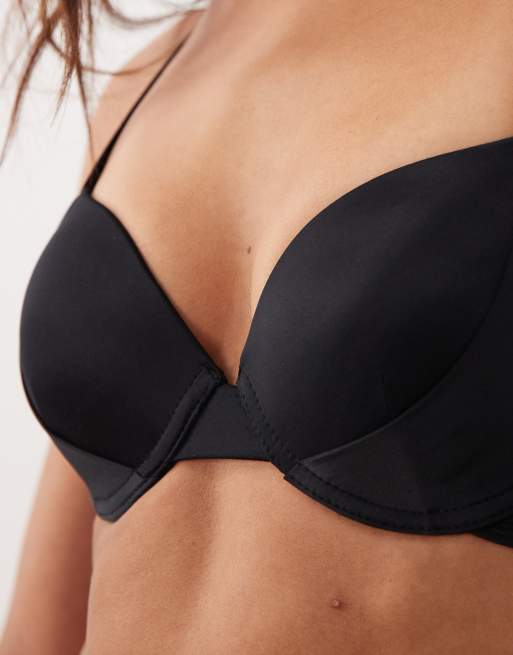 Top de bikini push up negro con aros y diseño deslizable Maya Sintra de ASOS DESIGN, 2 de 4