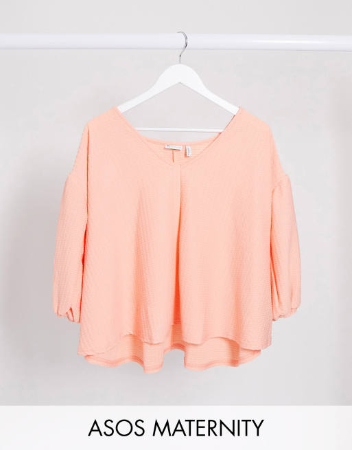 Top de corte trapecio con textura de ASOS DESIGN Maternity