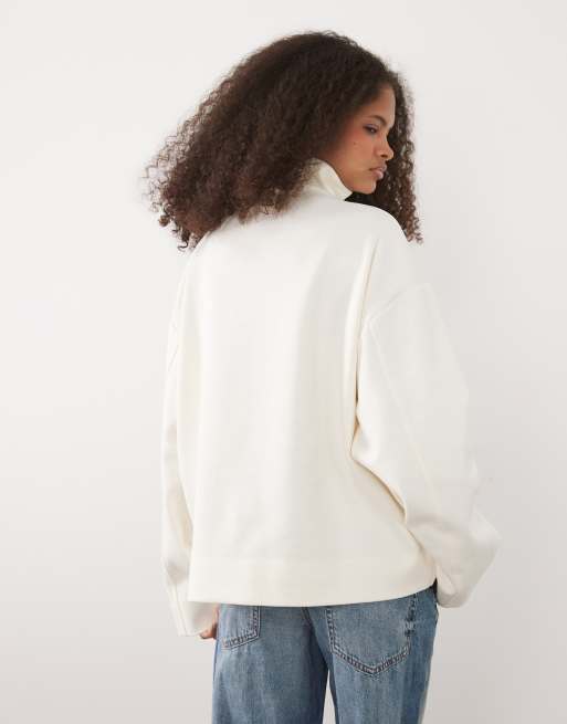 Top de manga larga con cuello algo y cremallera corta de ASOS DESIGN, 4 de 4