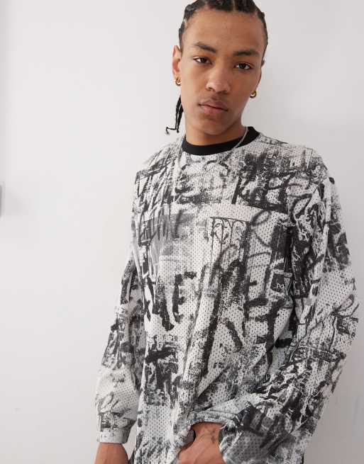 Top de manga larga con diseño estampado de Airtex de Reclaimed Vintage