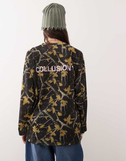Top de manga larga con estampado de camuflaje de Airtex de COLLUSION, 4 de 4