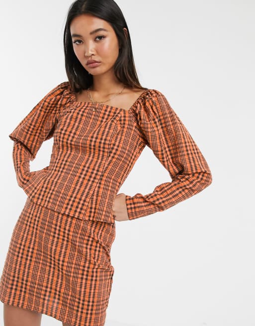 Conjunto de top y minifalda con estampado a cuadros de ASOS DESIGN, 2 de 2