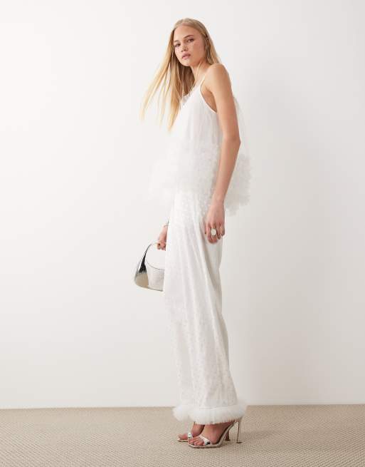 Top de novia blanco de tirantes de tul de Sister Jane, 2 de 4
