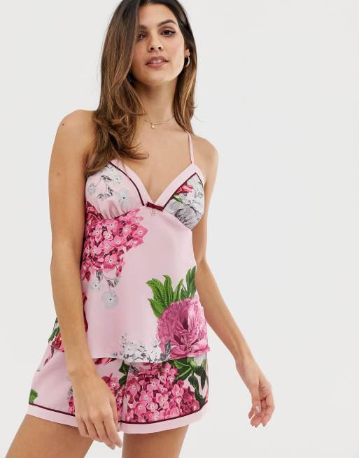 Pijama con top de tirantes con estampado floral Palace Gardens de B By Ted Baker , 2 de 3