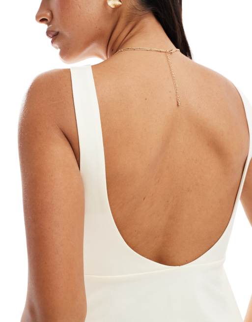 Top de sastre amarillo pastel de tirantes con cintura entallada de ASOS DESIGN (parte de un conjunto), 4 de 4