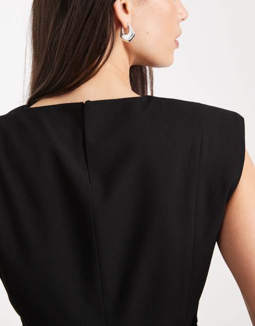 Top de sastre negro con sobrefalda de ASOS DESIGN, 3 de 4