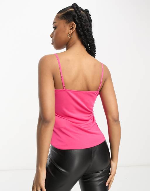 Top tirantes rosa ribete encaje de Morgan | ASOS