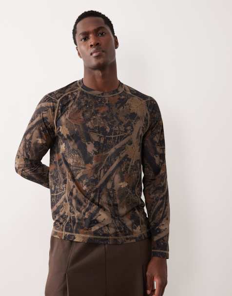 Top deportivo de manga larga con estampado de camuflaje YPB de Abercrombie & Fitch - view 1