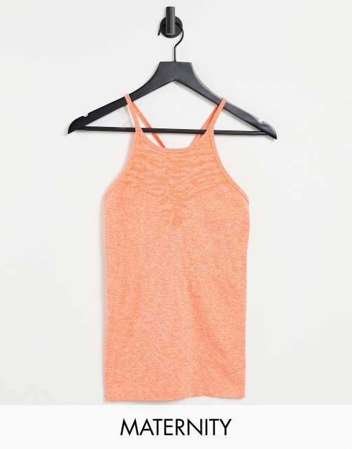 Top deportivo naranja de tirantes de Mamalicious Maternity
