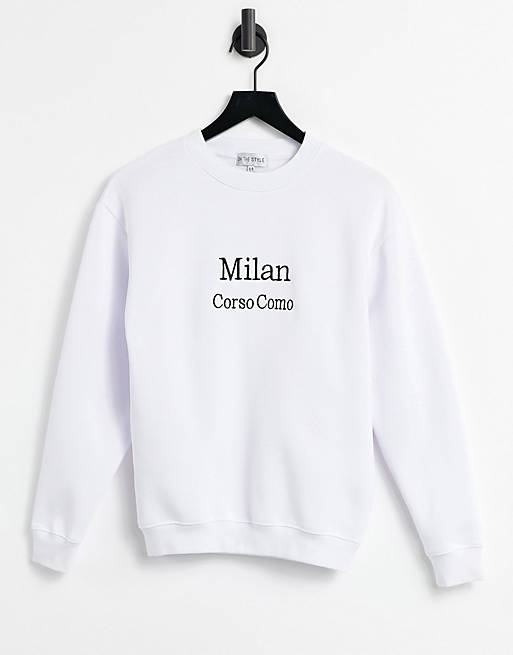 Top extragrande blanco de punto Milan de In The Style x Lorna Luxe