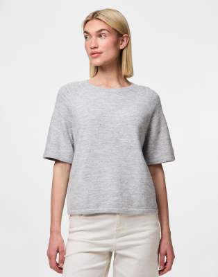 Top gris claro de punto de Pieces