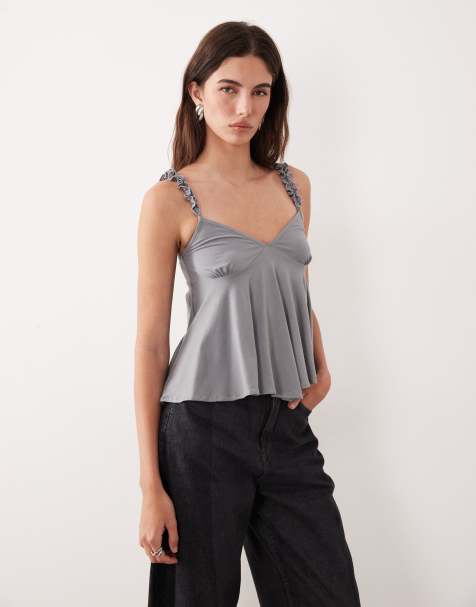 Top gris con vuelo Sable de Motel - view 1