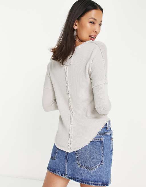 Top gris de manga larga Come and Get It de Free People, 4 de 4