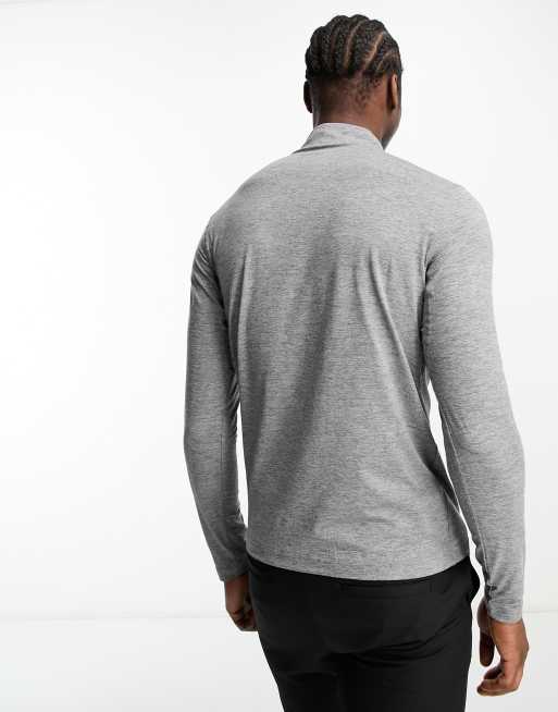 Top gris de manga larga con cremallera corta Newport de Calvin Klein Golf, 2 de 4