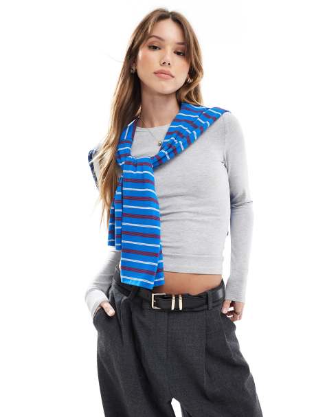 Top gris de manga larga con cuello redondo de Cotton On - view 1
