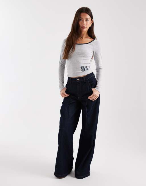 Top gris jaspeado con hombros descubiertos y gráfico "91" de Cotton On, 3 de 4