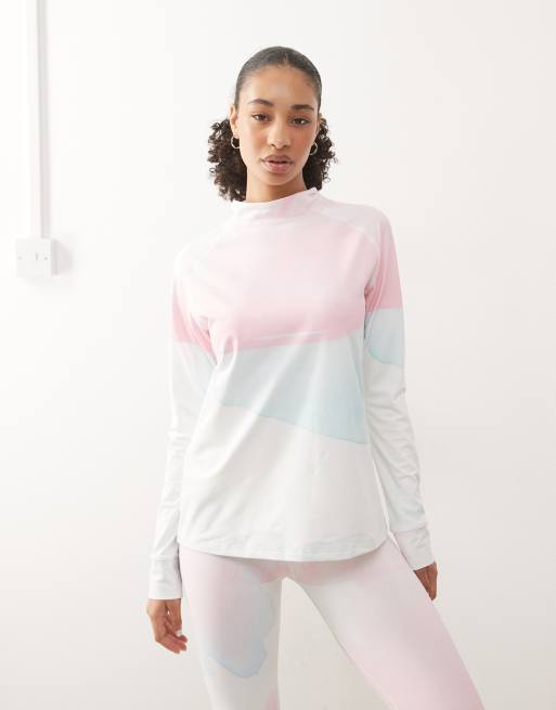 Top interior multicolor para mujer con estampado efecto acuarela de OOSC