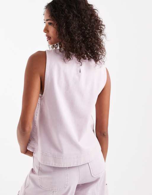 Top malva lavado elegante de ASOS DESIGN (parte de un conjunto), 4 de 4