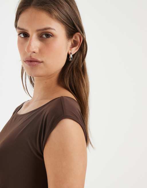 Top marrón de tejido muy suave Saskia de Supré, 3 de 4