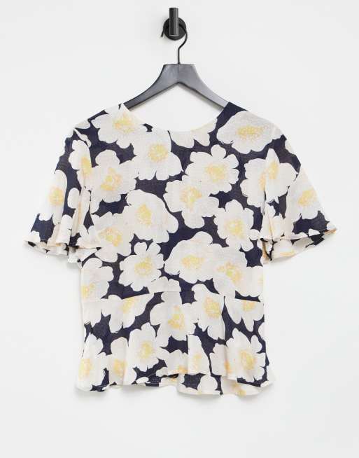 Top multicolor con estampado floral Nicky de Warehouse
