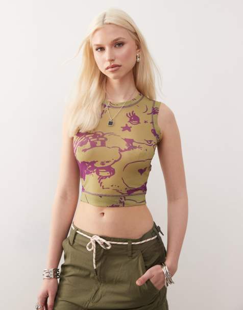 Top multicolor sin mangas de malla Kindness de Deus Ex Machina - view 1