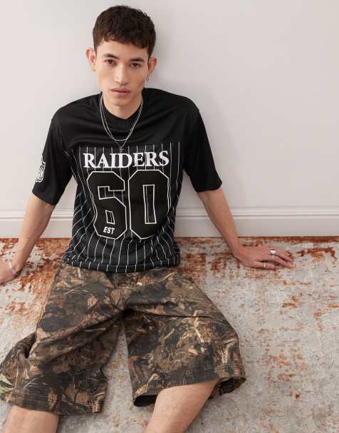 Top negro a rayas con estampado deportivo de los Las Vegas Raiders de New Era - view 1